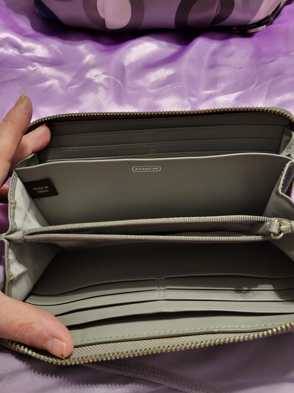 COACH EUC! Signature Madison Sophia Clover Satchel and matching Ziparound Wallet - Picture 16 of 16